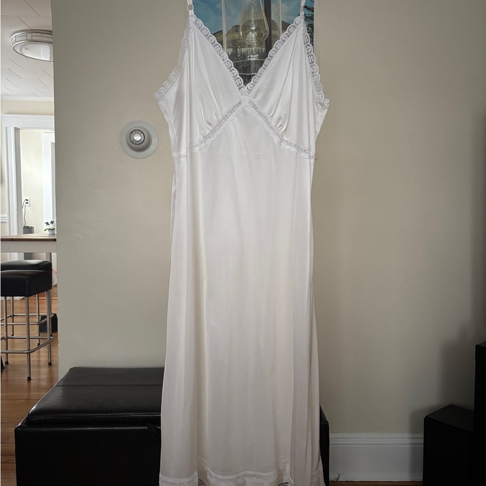 White Lace Slip Dress